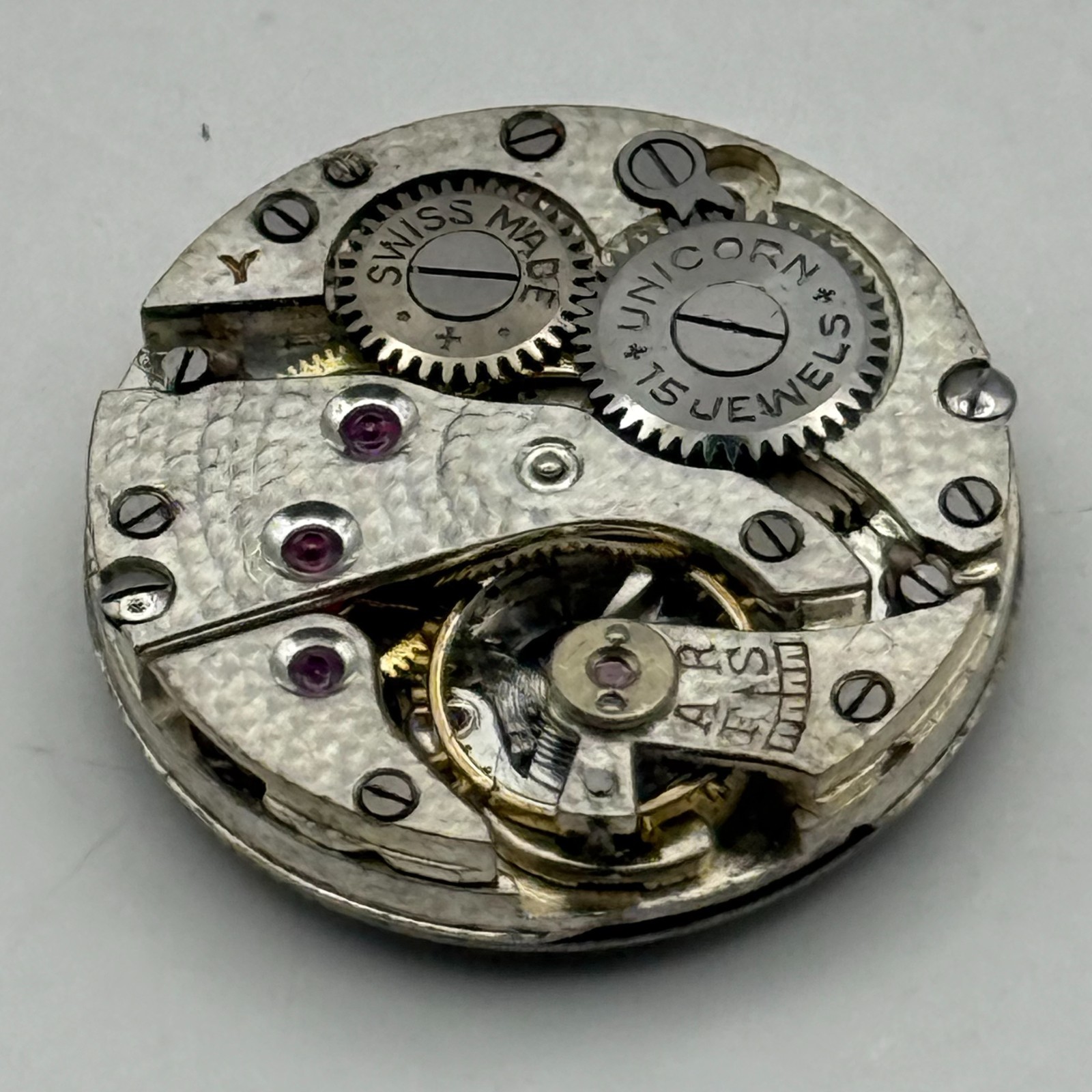 Unicorn Watch Movement Swiss 15 Jewels Small Manual Wind Parts 19.6mm