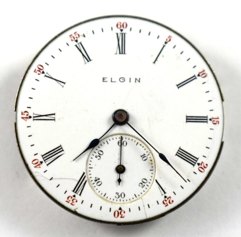 Vintage Elgin 323 0s 11J Hunting Watch Movement lot.eb