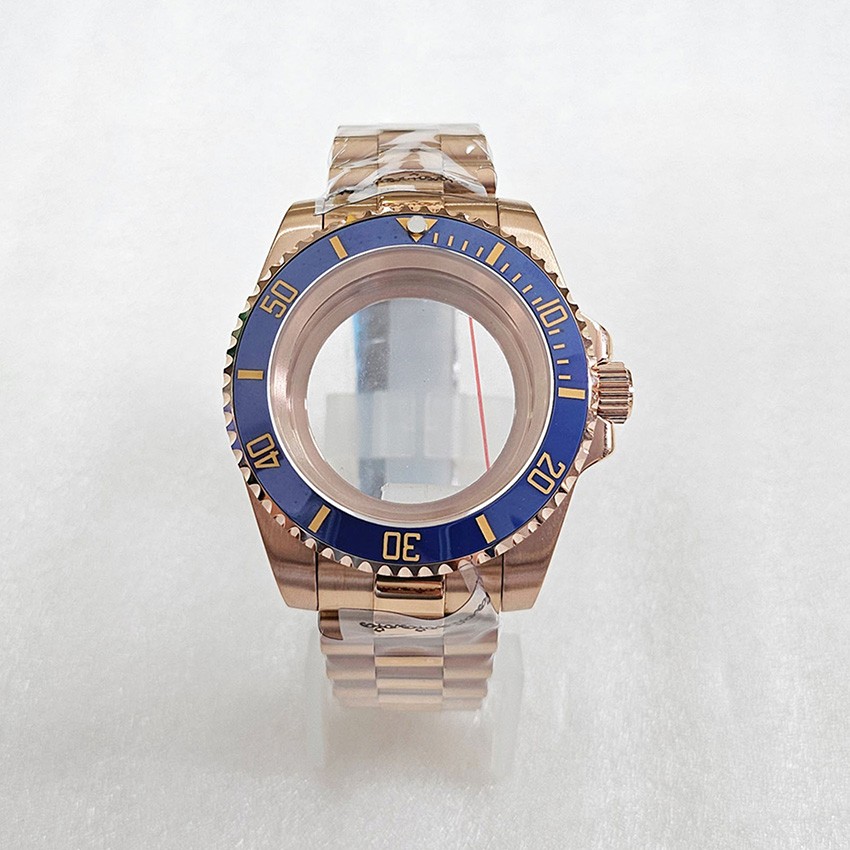 40MM Stainless Steel Sapphire Glass Watch Case Bezel Strap for NH35/36 Movement