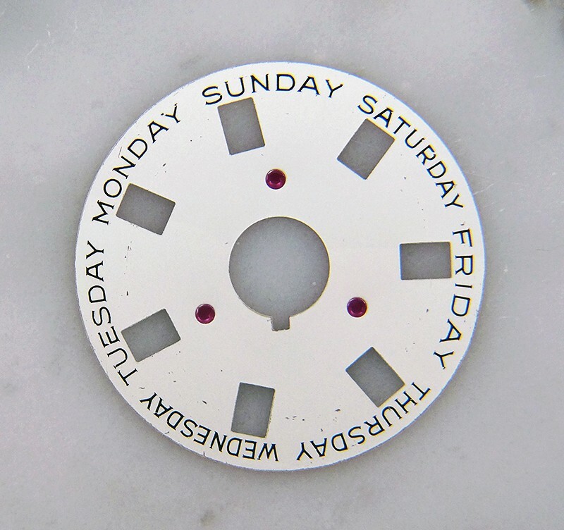 Genuine Rolex 1555 1556 Caliber Silver Metallic Watch Date Disc 1803 1802 1807