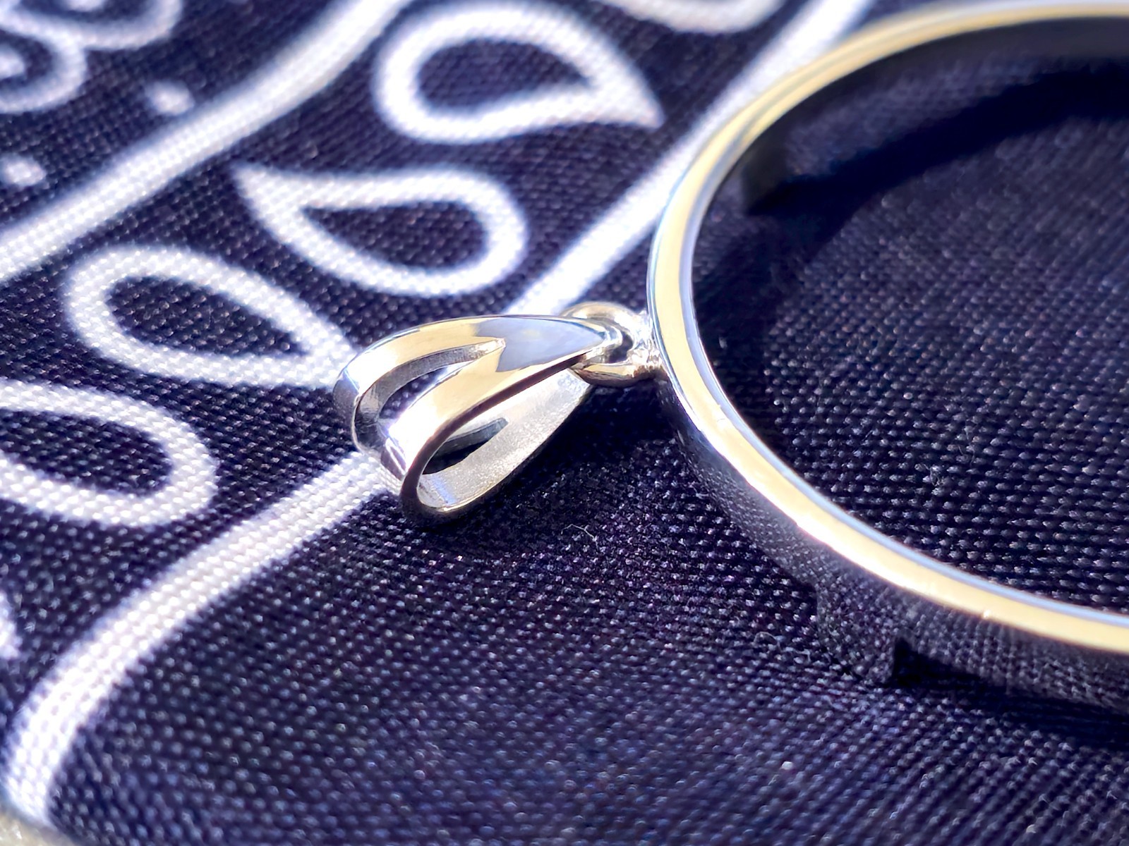 925 Sterling Silver Prong Back Simple Bezel for 34mm Mexican 1 Peso Coins