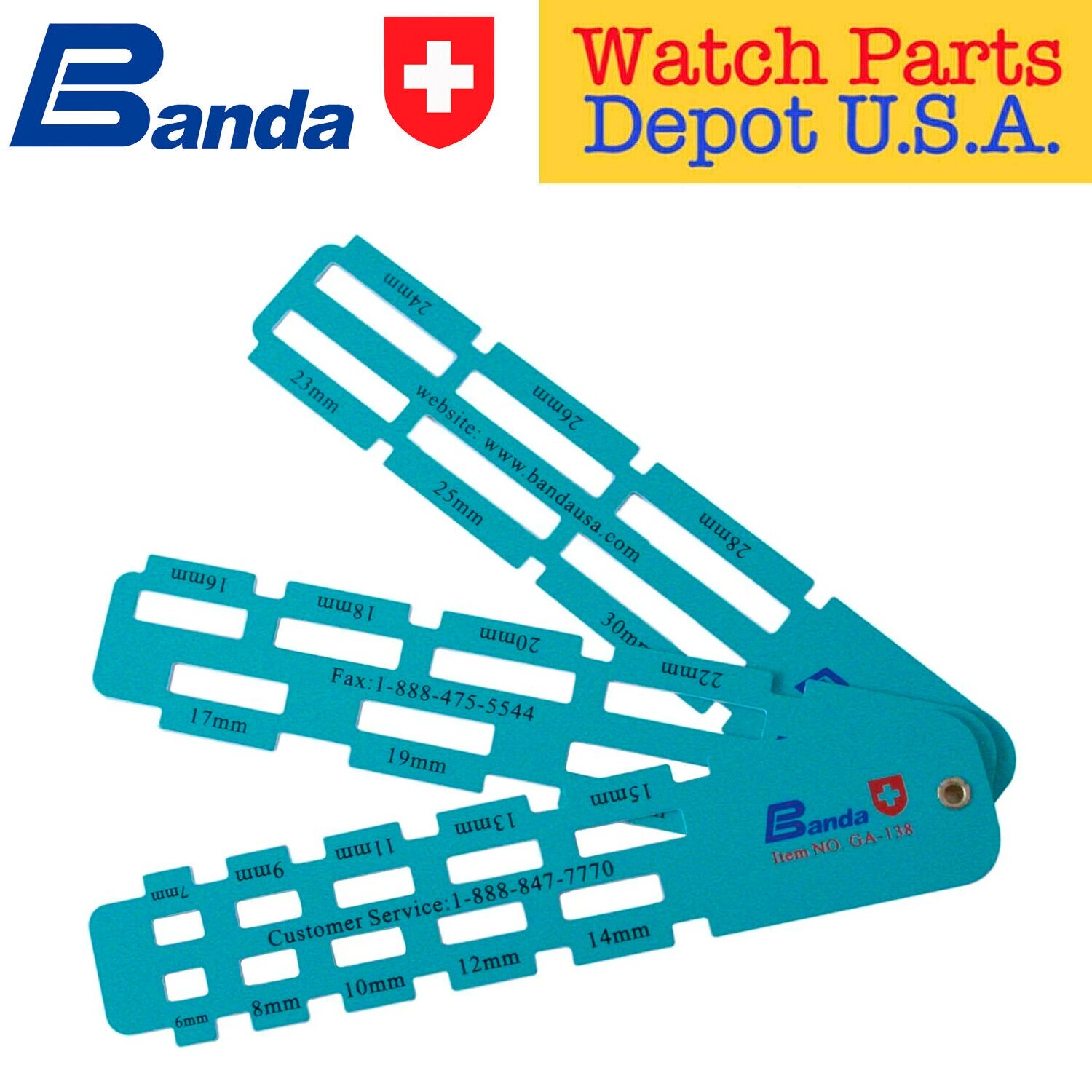 WATCH STRAP BAND & LUG MEASURING RULER GAUGE FOR ALL WATCHES 6MM TO 30MM TOOL