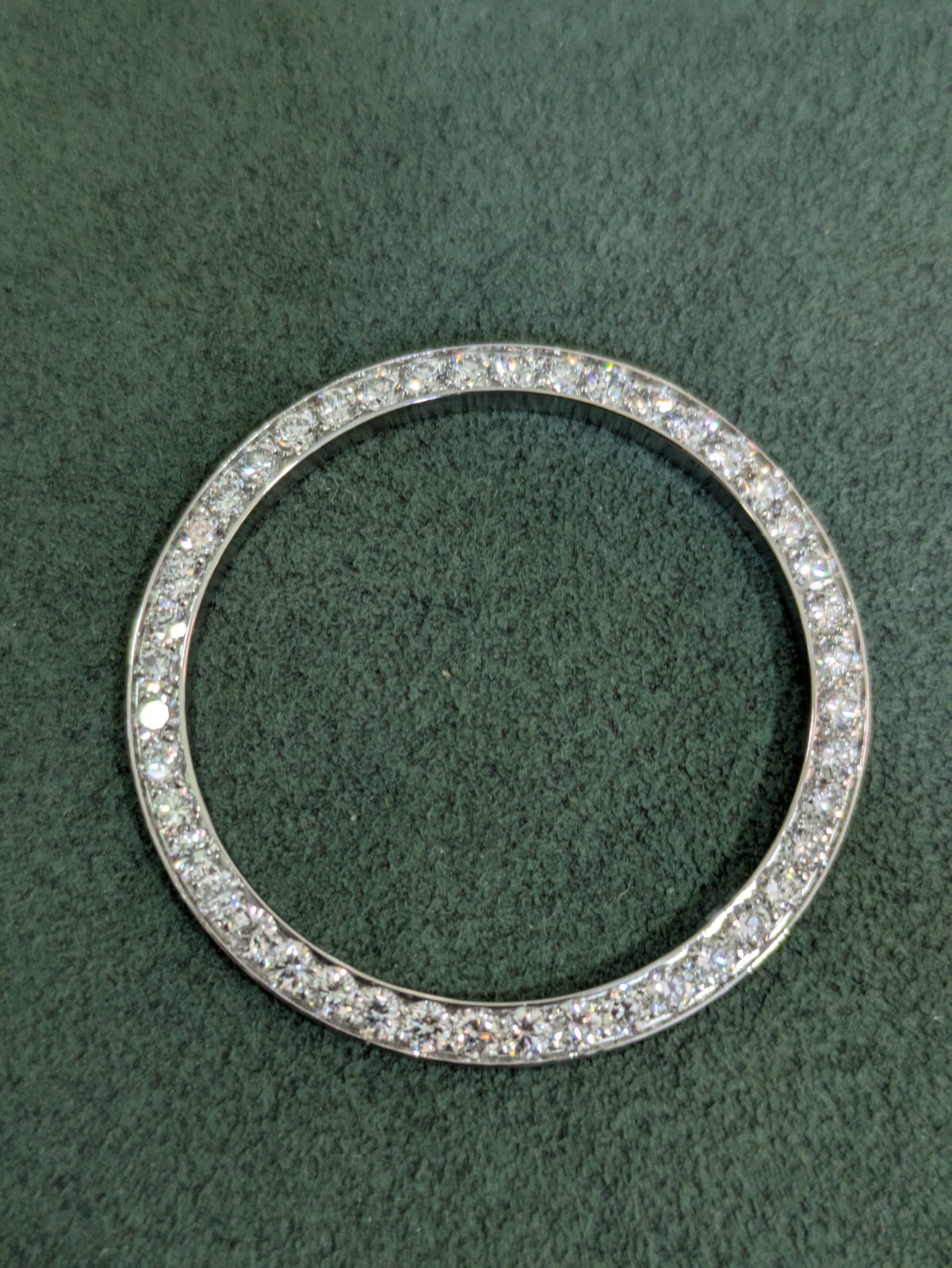 LAB GROWN Mens Steel Diamond Bezel For Rolex 36mm 3.00 Cts LAB GROWN DIAMONDS