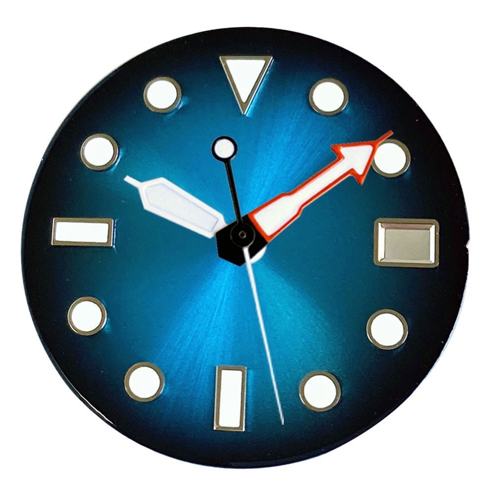 29MM Gradient Watch Dial Green Lume For NH35 NH36 ETA2824 PT5000 Movement Parts
