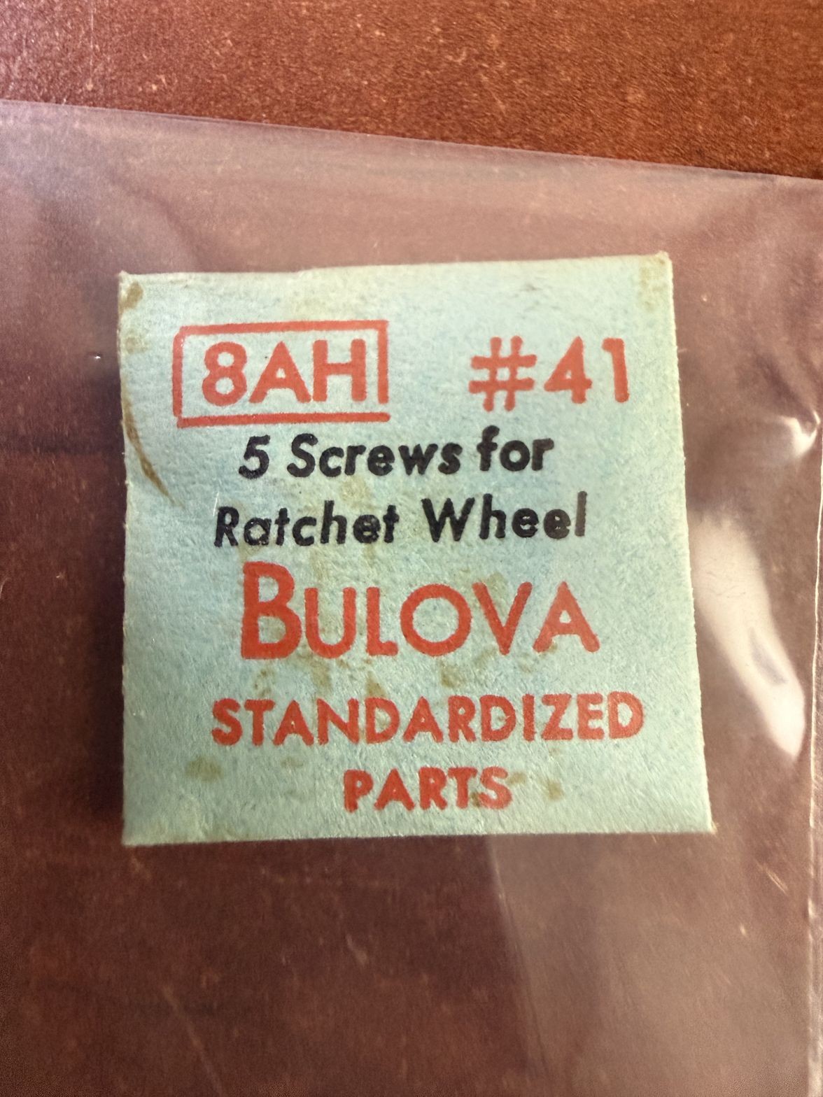 Bulova 8AH Screws For Ratchet Wheel #41 NOS Genuine Vintage Watch Part NEW