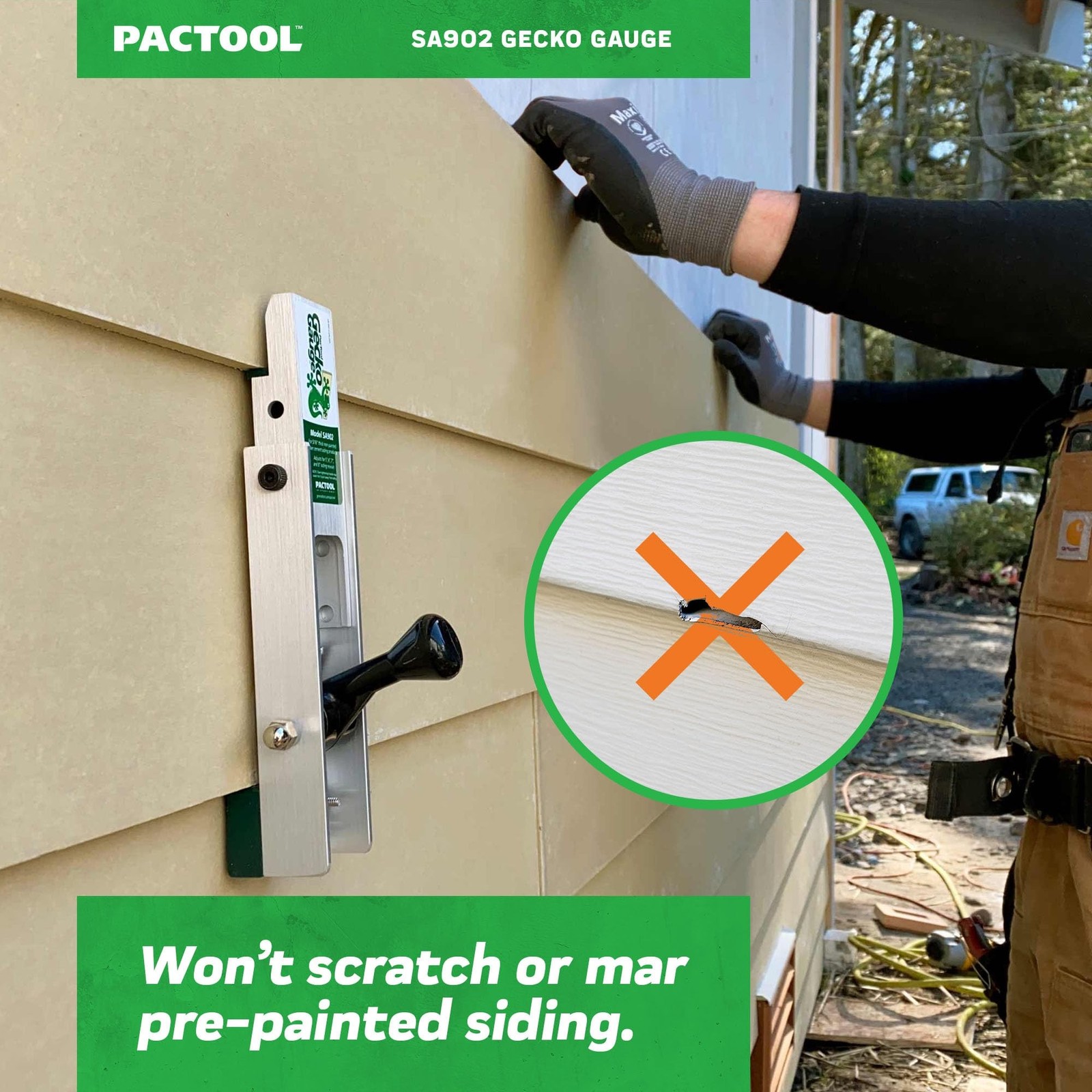 PacTool SA902 Aluminum Gecko Gauge Hardi Board Siding Gauges BRAND NEW