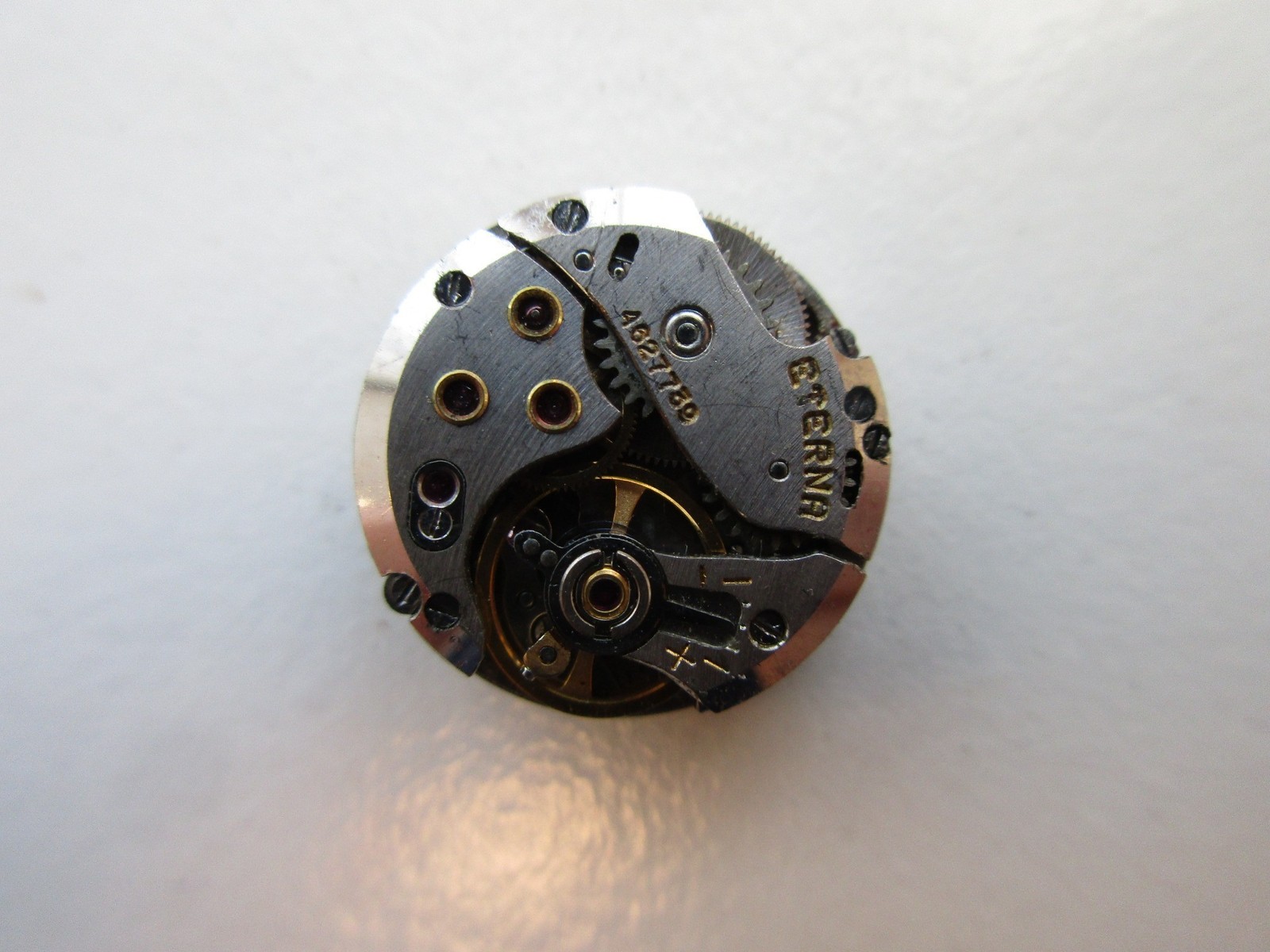 Eterna cal. 1418U Swiss watch movement dial & hands – running