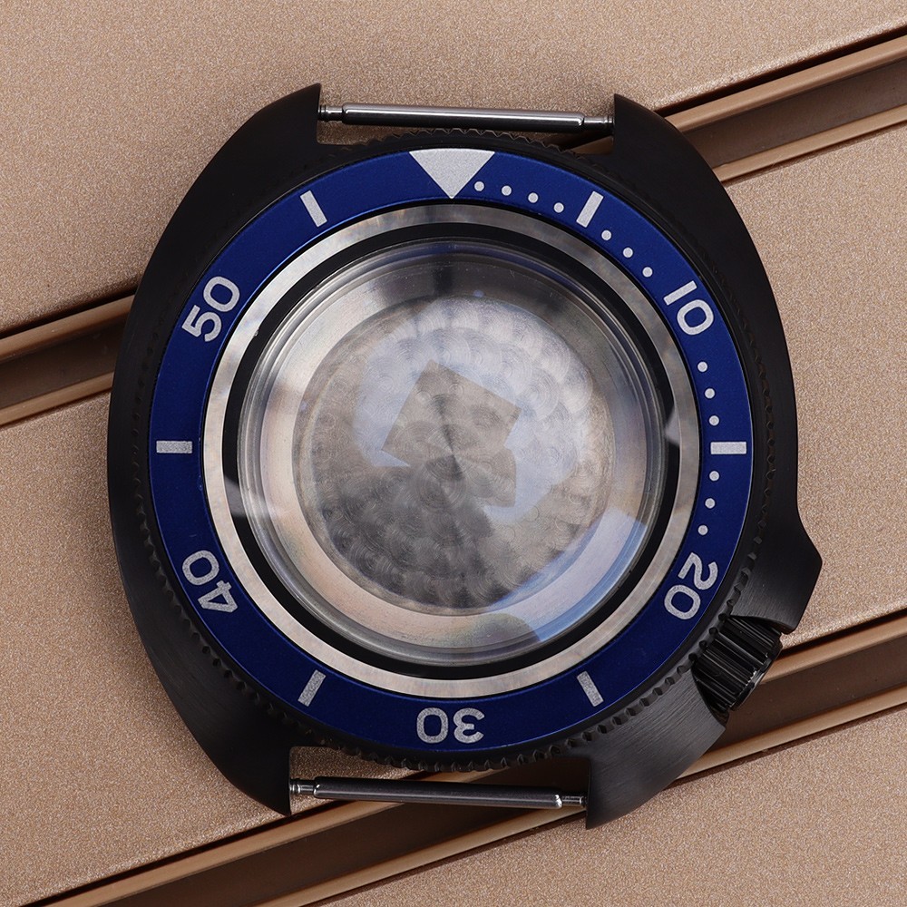 FEIYASHI Sapphire PVD Diver Watch Case 44mm turtle Style 10ATM For Seiko NH35 36