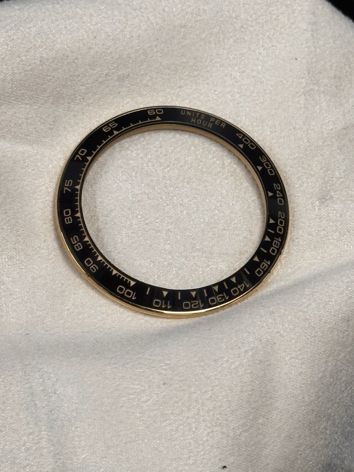 For Rolex Daytona 40 mm 116518 WEIGHTED Black Yellow Gold Ceramic Bezel Insert