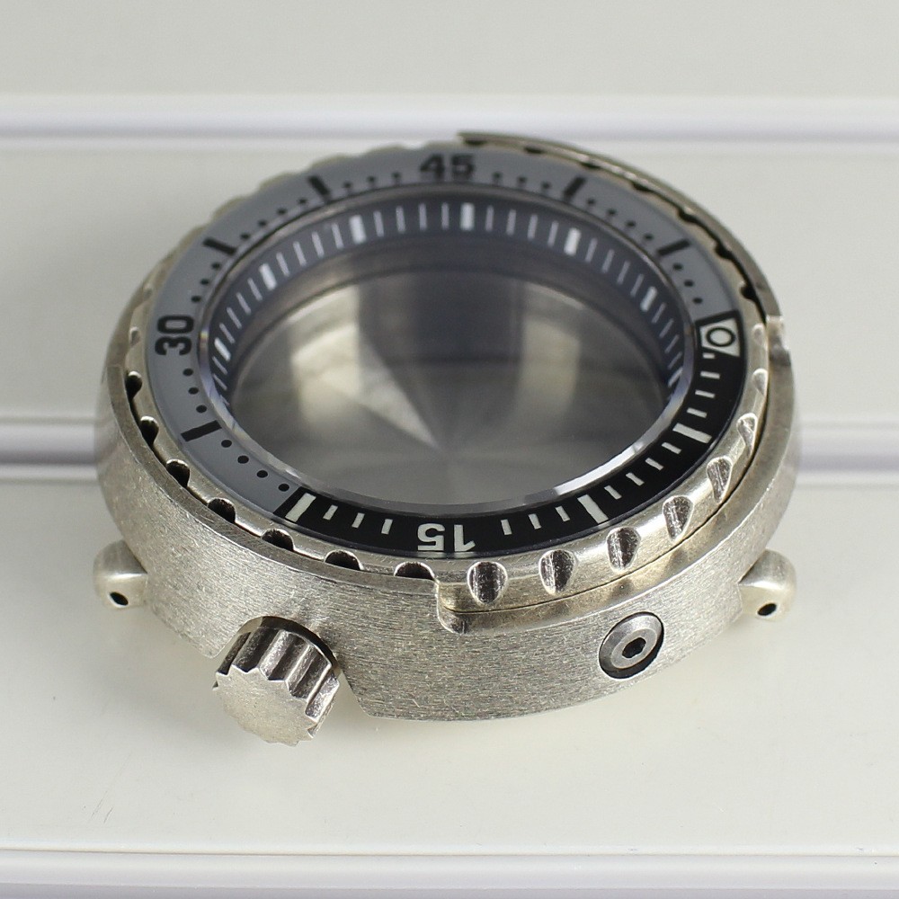 Dive 47mm Steel Watch Case Luminous Modify Tuna Can Skx Mod For Seiko NH35 NH36