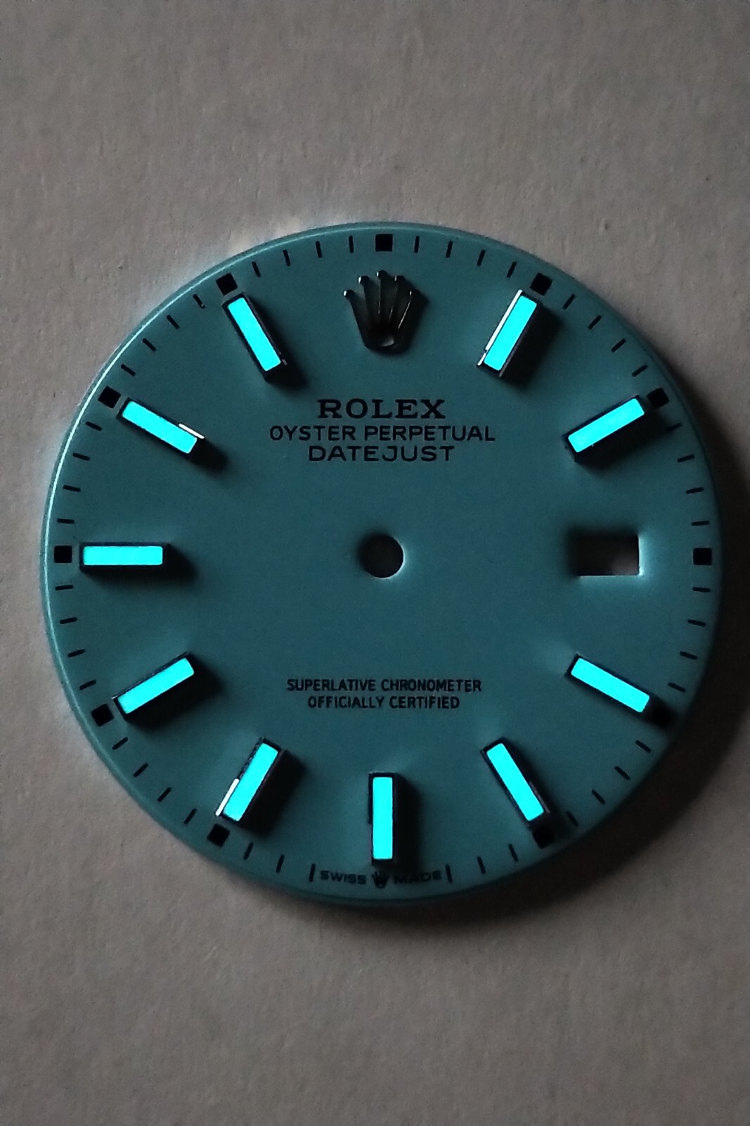 DIAL ONLY ROLEX 126300 126334 DATEJUST 41mm WATCH – BESPOKE TURQUOISE “TIFFANY”