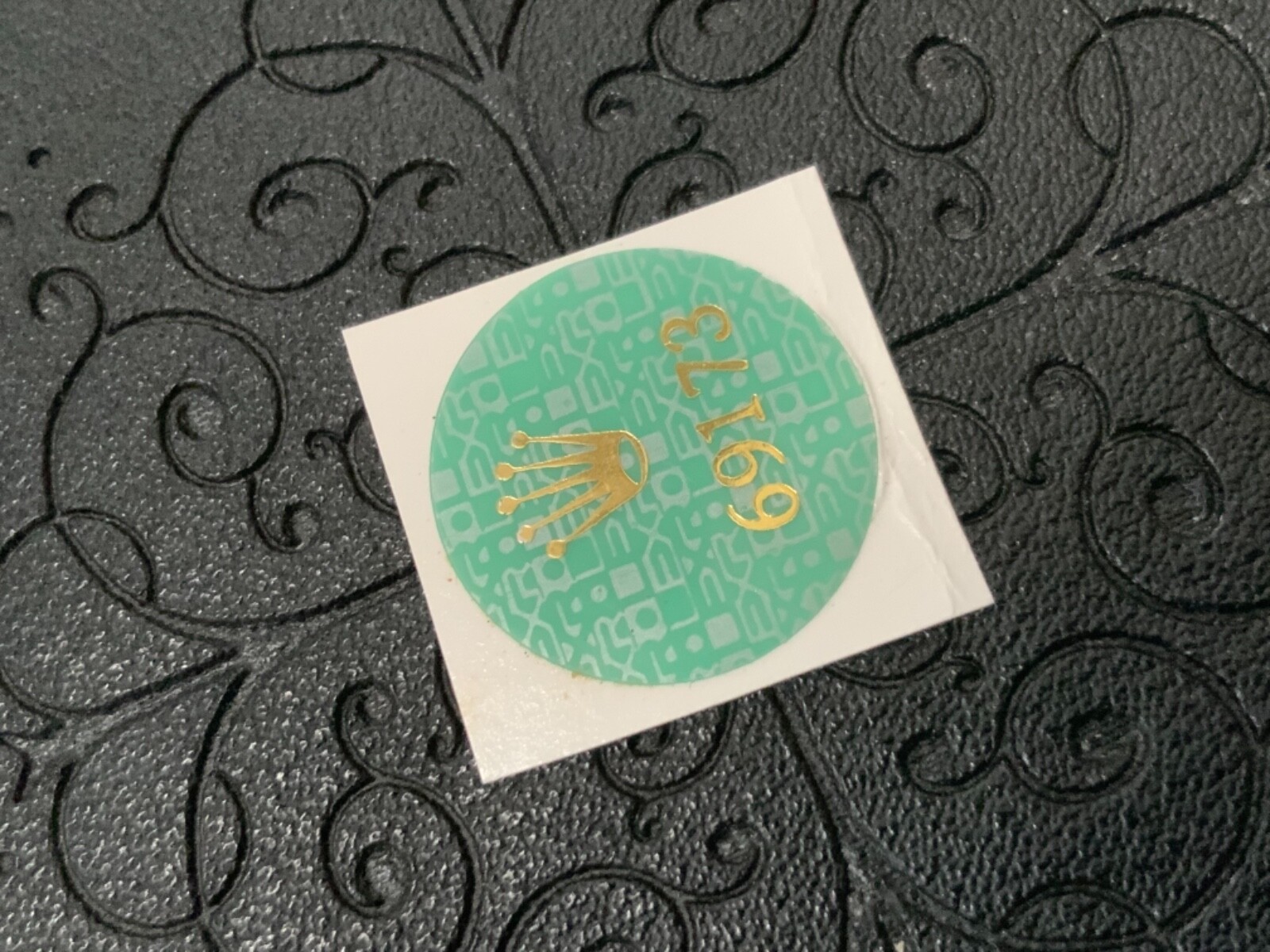 Authentic Rolex 69173 Ladies Oyster DateJust Green Case Back Hologram Sticker