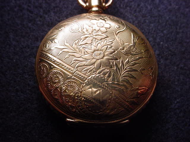 6 SIZE GOLDEN WATCH CASE CO GOLD PLATED HUNTING CASE POCKET WATCH CASE! #122