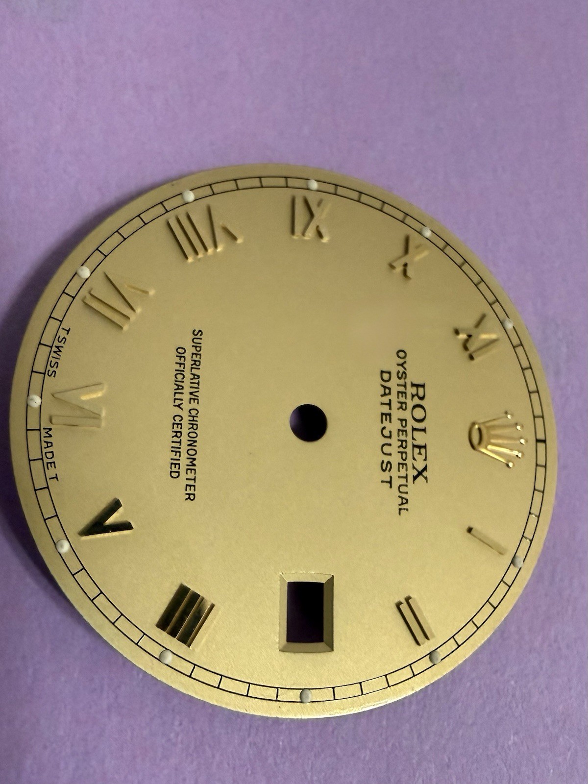Genuine Factory Rolex Dial DateJust 36mm Champagne Roman Y 16013, 16233