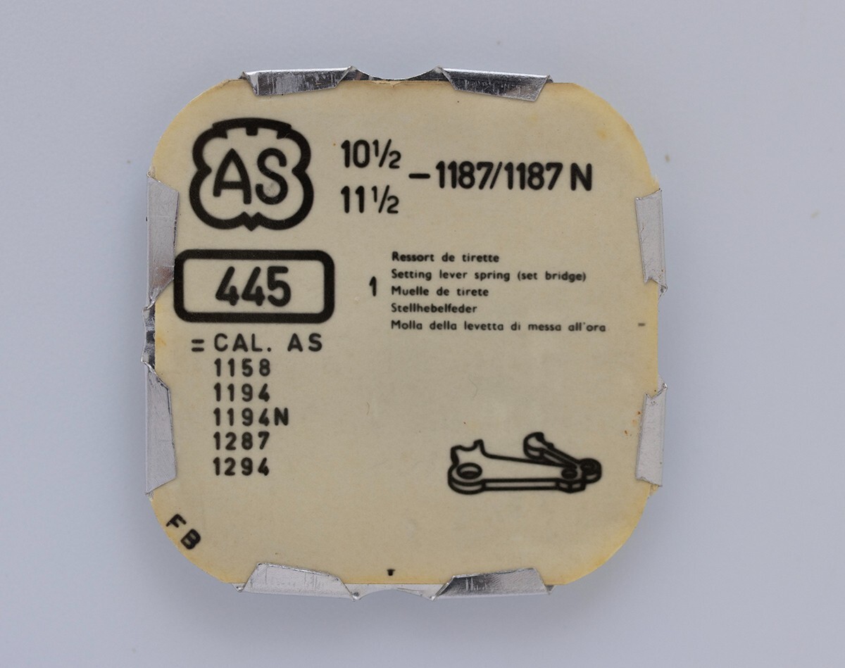 Ebauches SA 445 = CAL. AS 10 1/2 11 1/2 1187/1187N Watch Swiss US Parts Repair