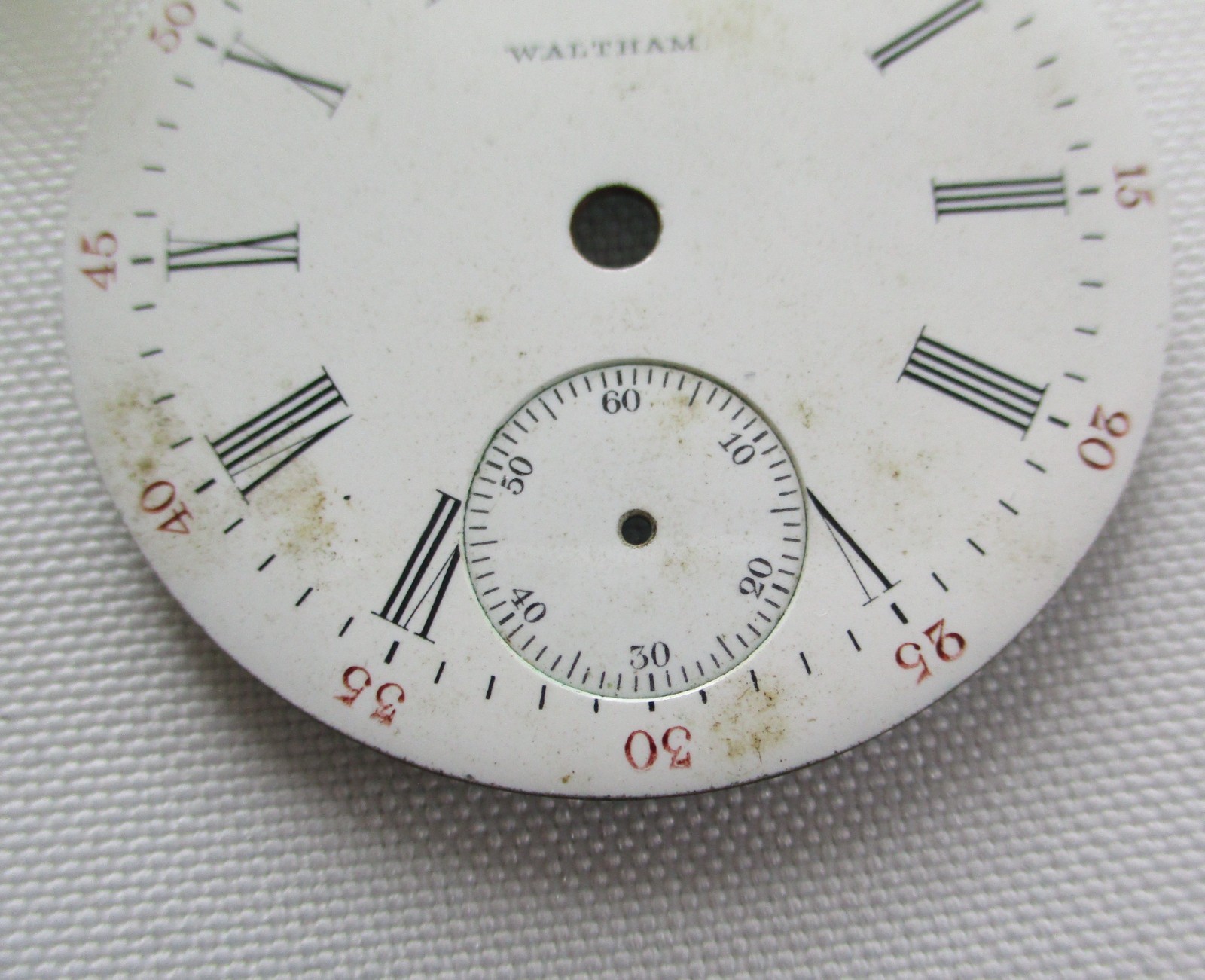 Vintage Waltham Pocket Watch Dials 4 Pieces