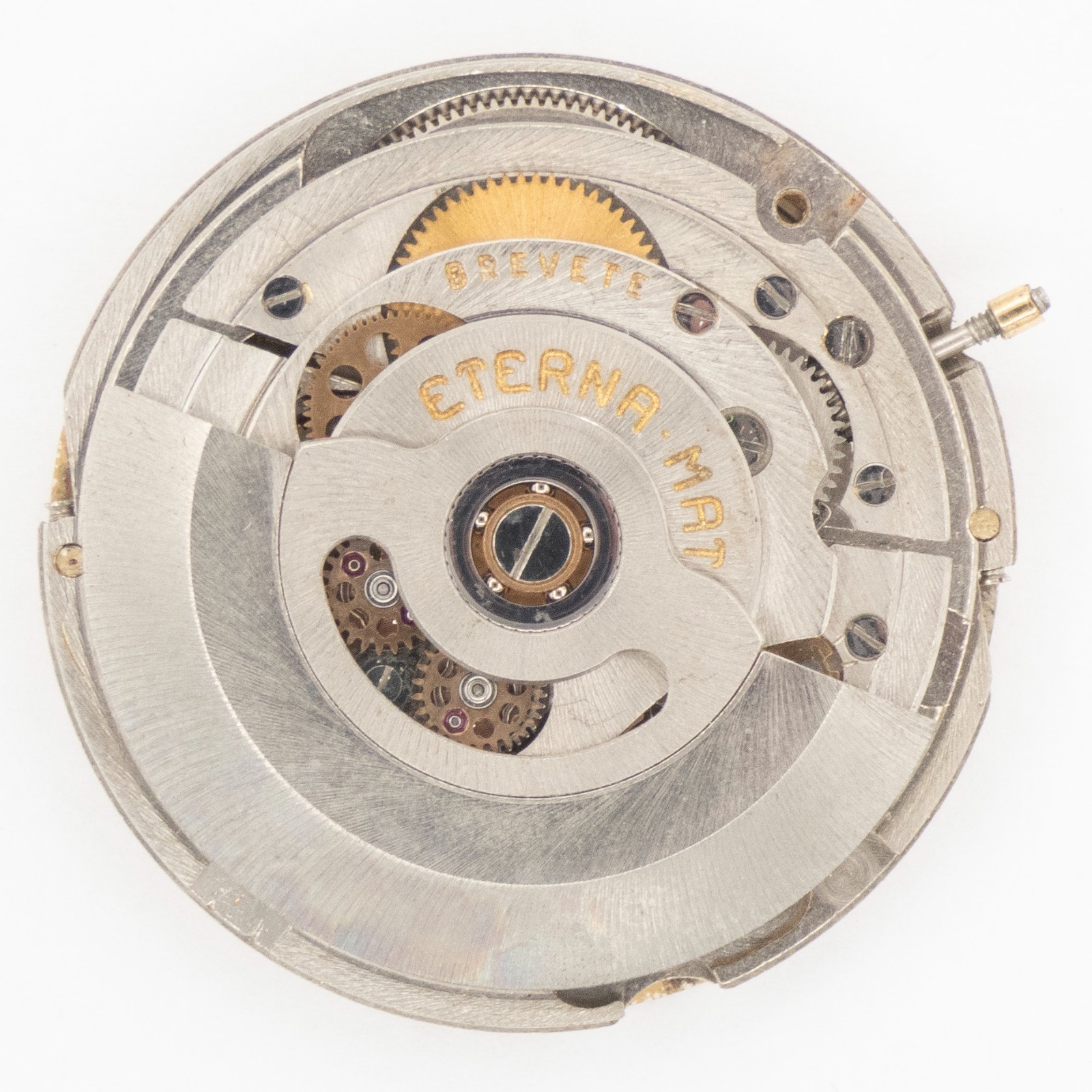 Vintage Eterna Matic Caliber 1438U 21-Jewel Automatic Wristwatch Movement, Runs