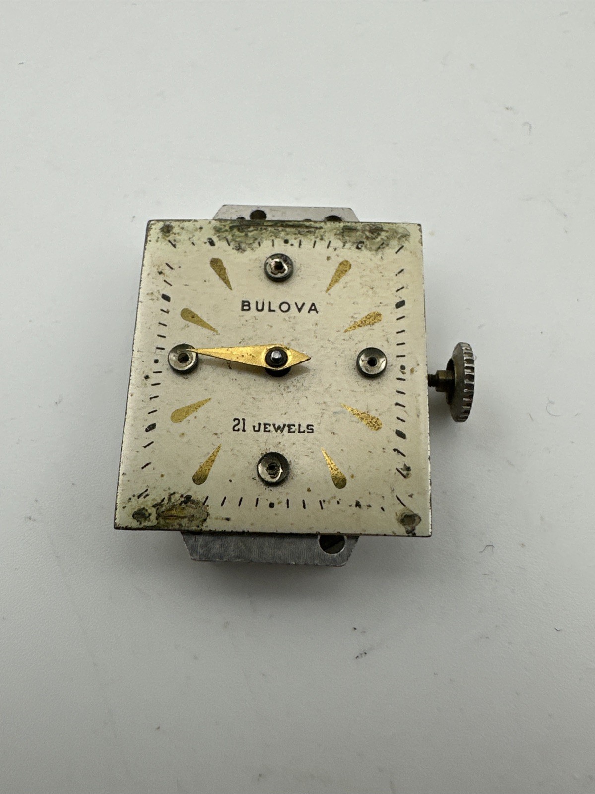 Vintage Bulova Deco Mechanical Wristwatch Movement 6 AE – Good Balance Wheel