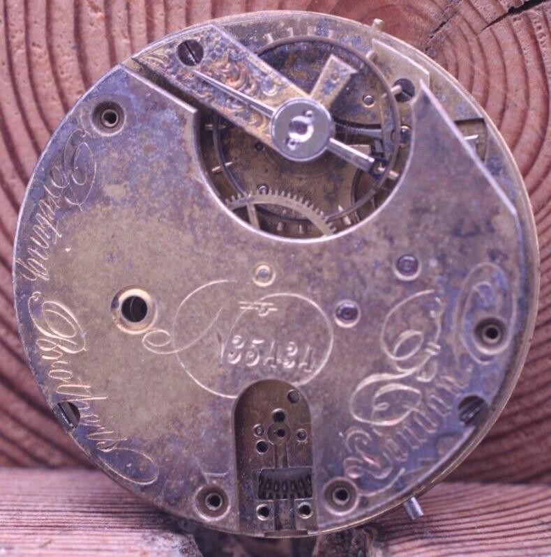 BRETING BROTHERS LONDON POCKET WATCH MOVEMENT 38.5mm #35434 FOR REPAIR (KN)