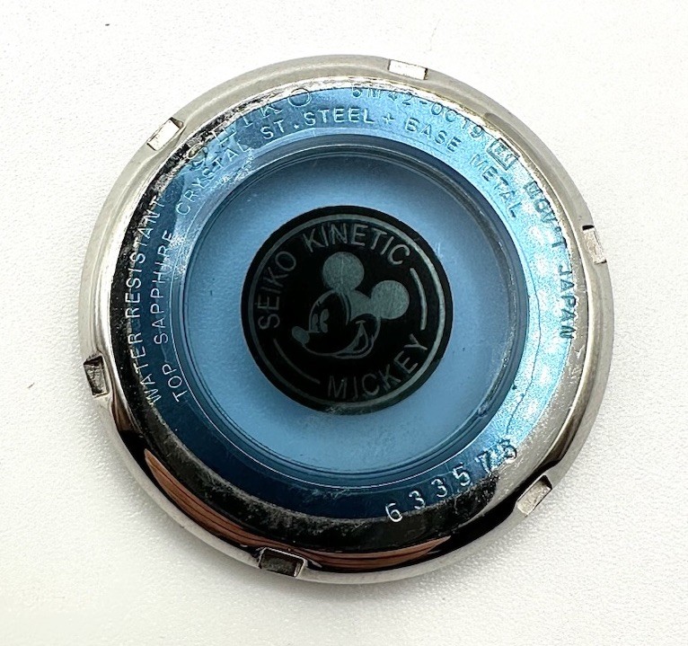 Genuine Seiko Kinetic 5M42-0C19 Mickey Mouse Edition Case Back Cover Part