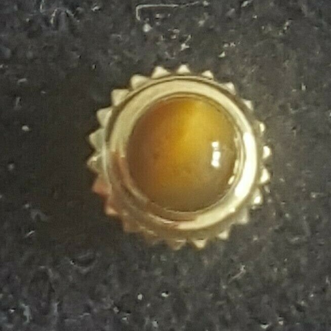 Rolex-Tudor 4.0mm Water Resistant Gold Plated Crown With Tiger Eye Cabouchon