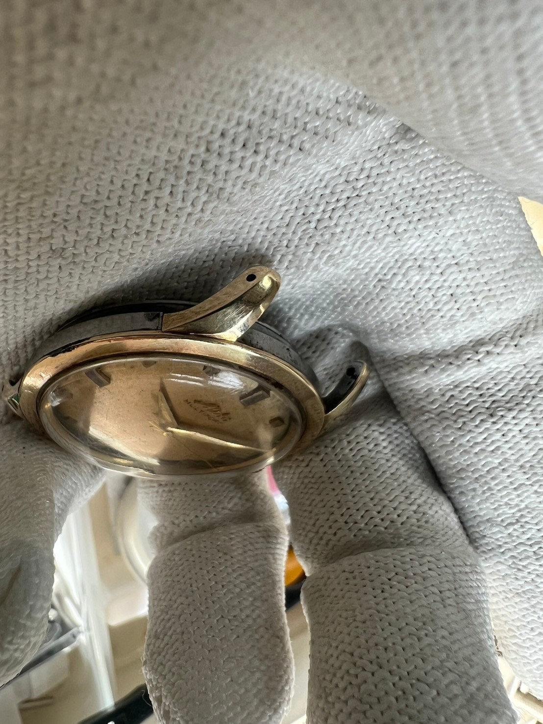 92. Mido Multifort Deluxe 35.5mm running gold cap sell as part cal 1200 C