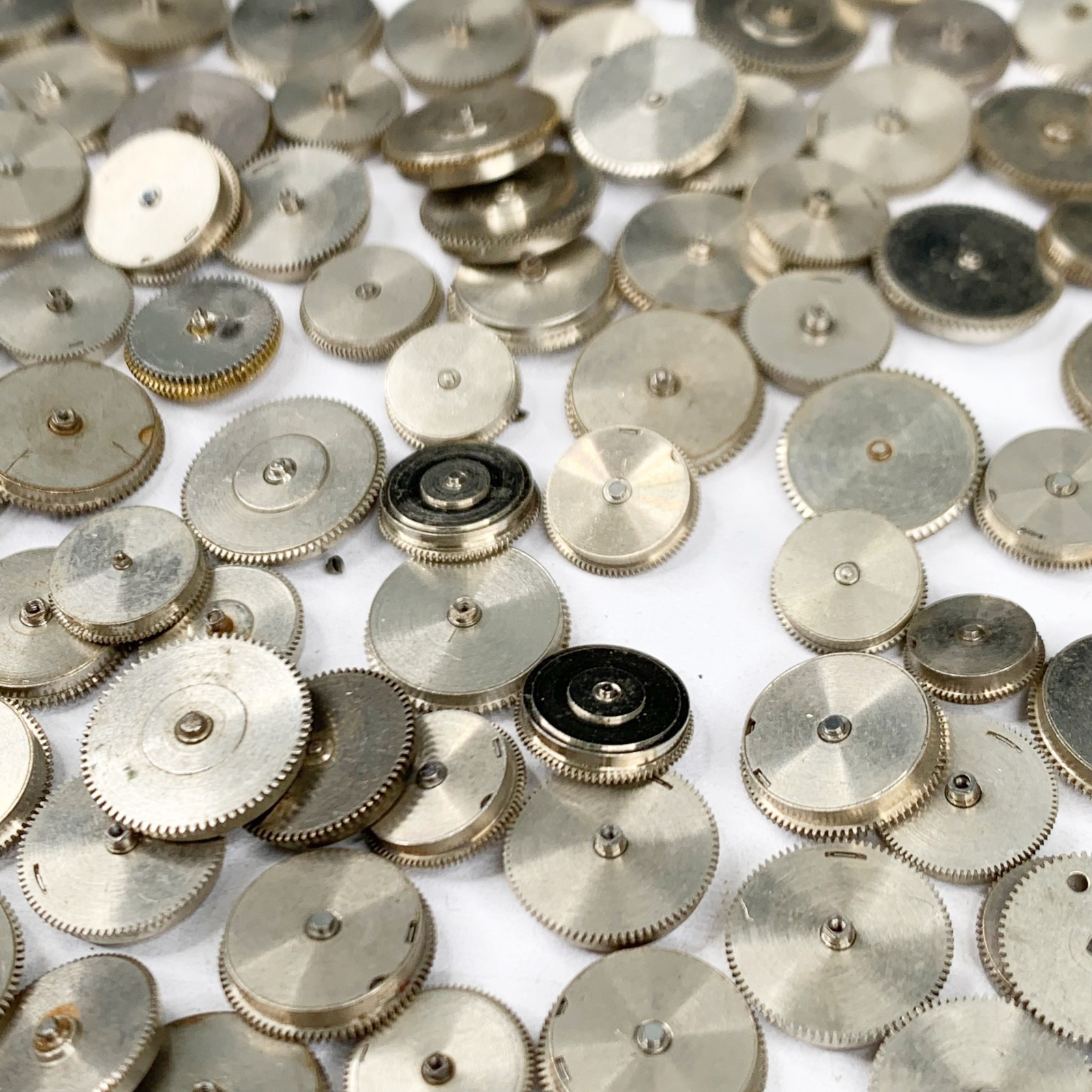 25 Watch Spring Barrels Steampunk Vtg Parts Gears Wheels Lot Repair Watchmaker