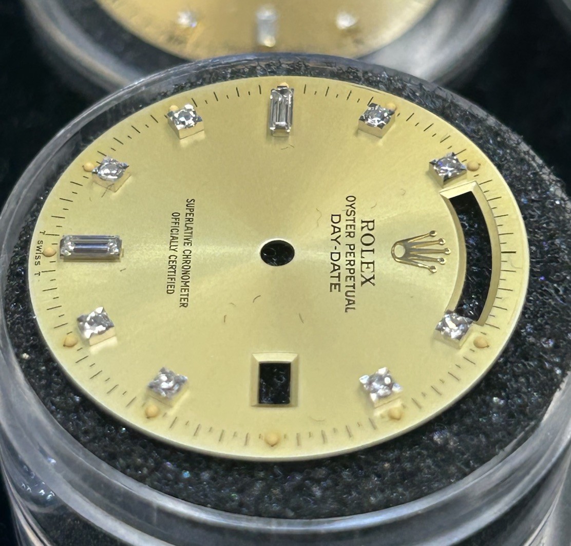 Rolex Champagne Baguette Diamond Dial For Day Date Model 18038 18238 Refinished