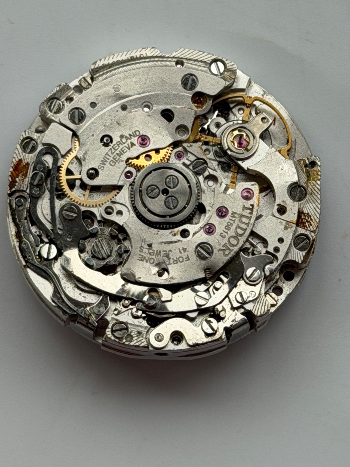TUDOR Chrono DAMAGED MT5813 MainPlate & Movement For parts or restore