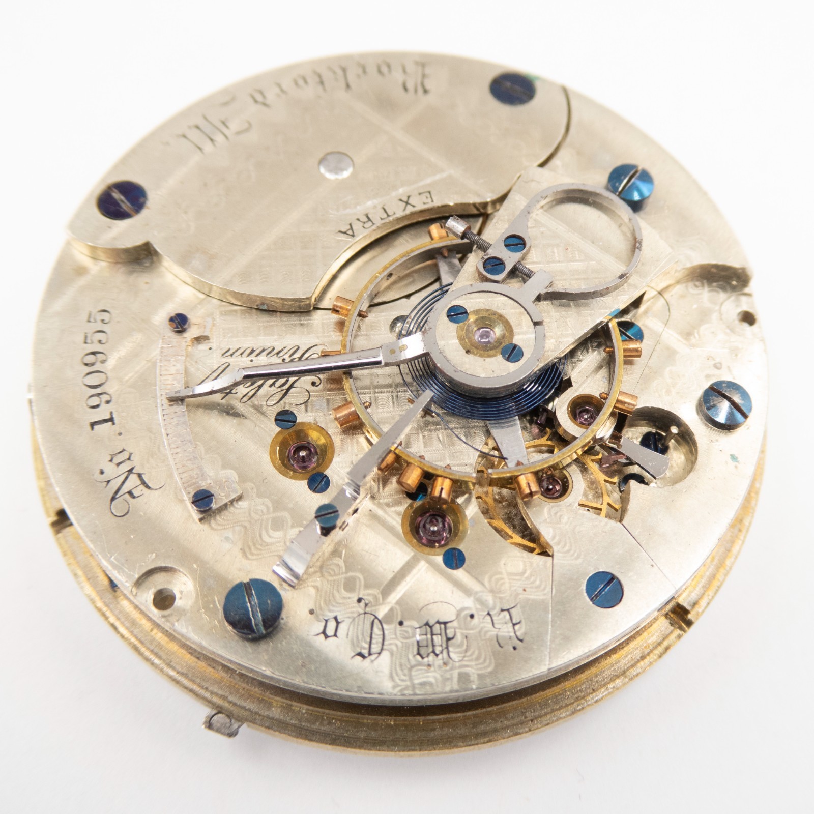 Scarce Rockford Model 6 15-Jewel Antique Pocket Watch Movement, Runs