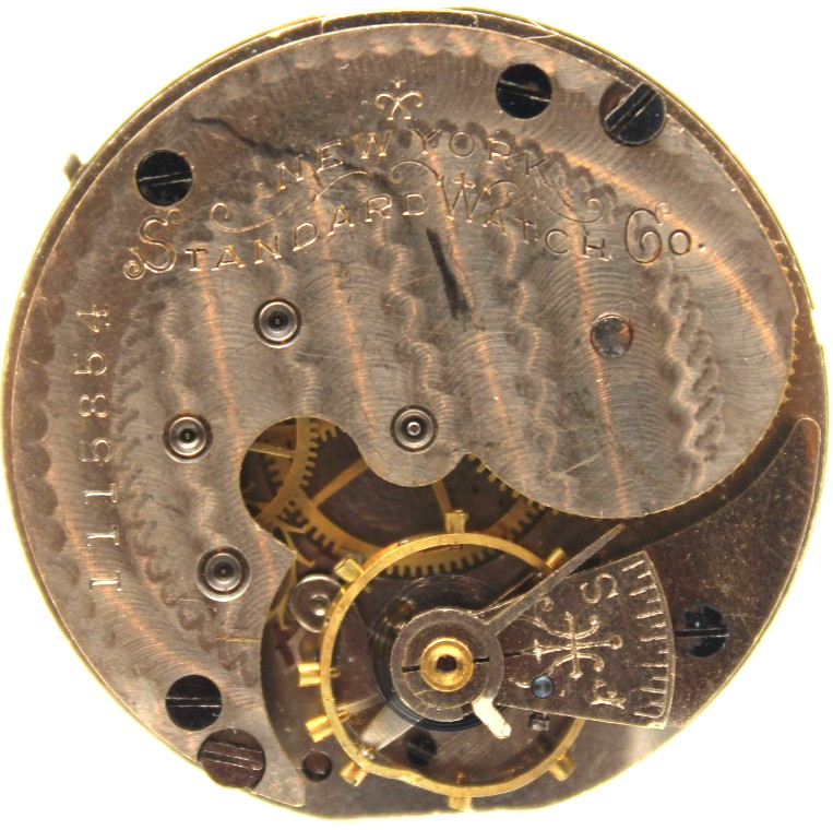 1898 N.Y. STANDARD POCKET WATCH MOVEMENT 1115854 GRADE: 44 6s 7j (OM)