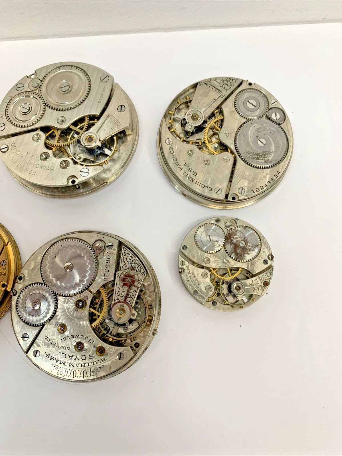PARTS AS IS Watch Lot Pocket Watches Movements Waltham Elgin Lord
