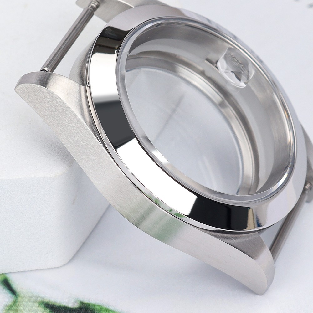 Oyster Pilot Watch Cases 36mm/39mm Steel Smooth Bezel 10ATM For Seiko NH35 NH36