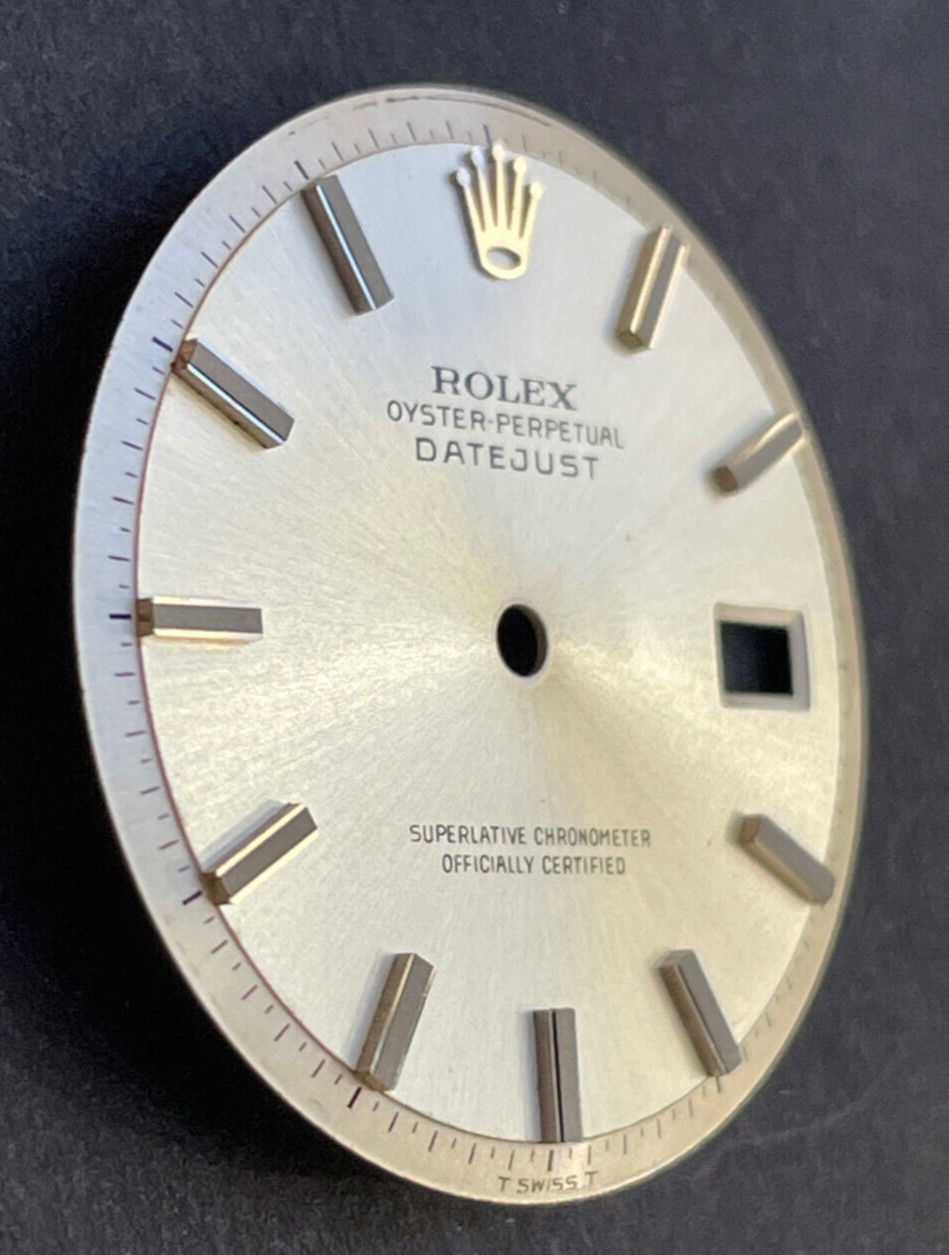 Vintage Rolex Oyster Perpertual Datejust Watch Dial For 36mm Case 1601 1603 1600