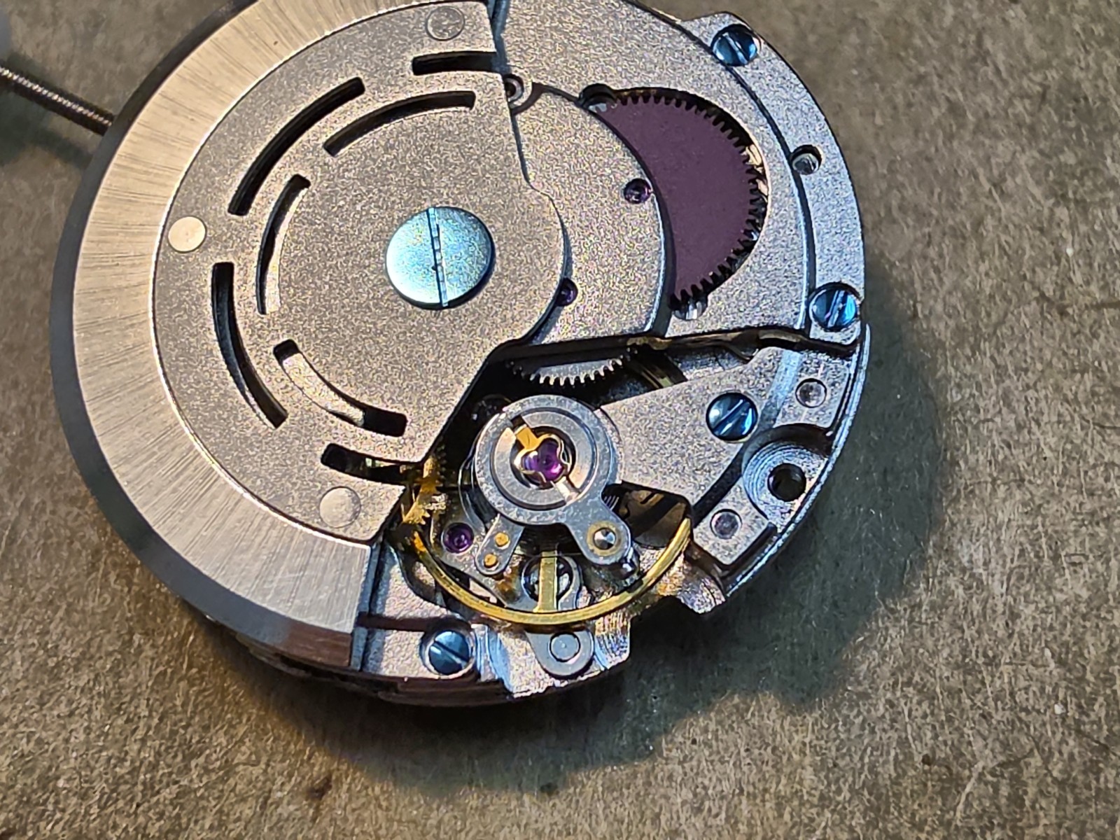 NOS Date GMT Automatic Watch Movement With 30.5mm Dial & 4 Hands