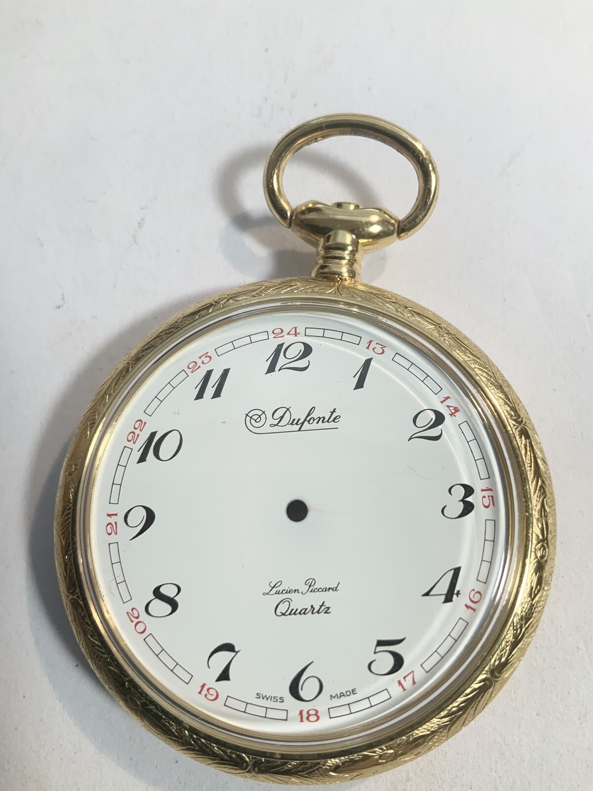 Vintage New Old Stock Arnex Gold Plate Pocket Watch Case with DuFonte Dial 48mm