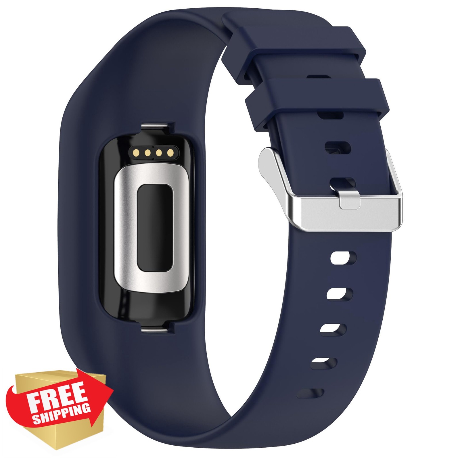 Juaupepo Silicone Band w/ Case for Fitbit Charge 6/5/4/3