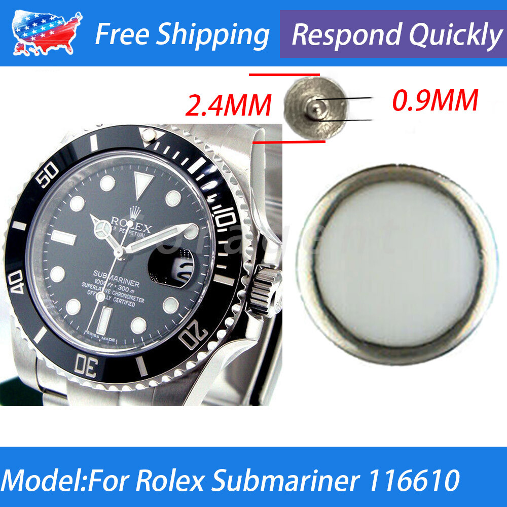 Pearl Dot Pip Bezel Insert Blue Lume For Rolex Submariner 16800 16808 16610LN