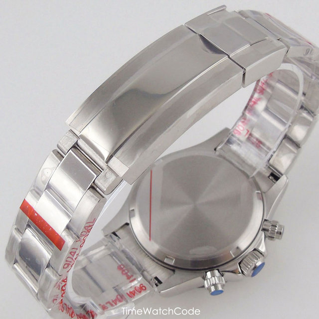 39mm VK63 Watch Case for DAYTONA Men Watch VK64 Movement Sapphire Chronograph