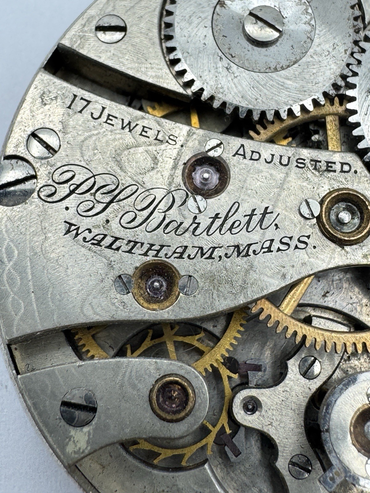 Vintage Waltham 16s PS Bartlett Model 1908 Partial Pocket Watch Movement – Parts