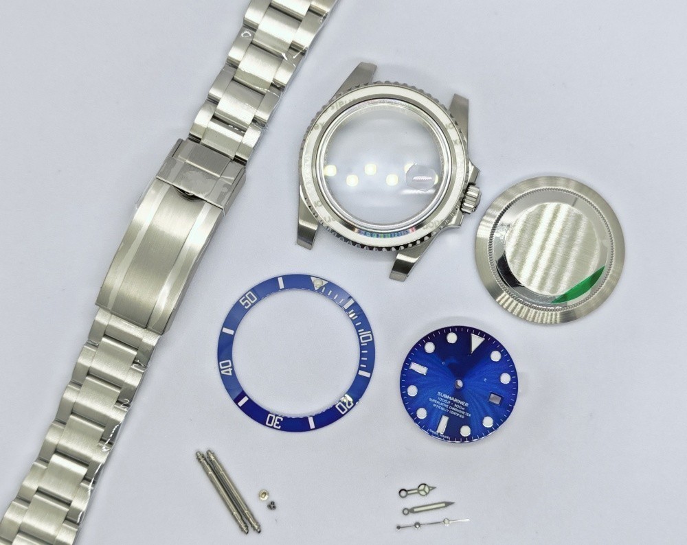 DIY 40mm Stainless steel Watch case kit For 2824 DIY