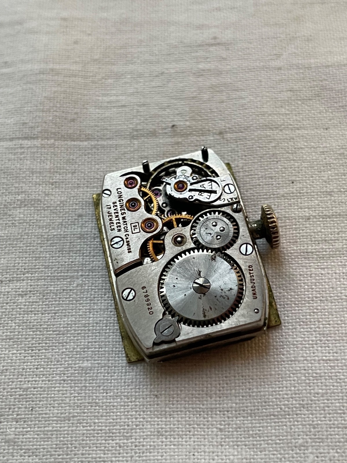 Longines 9L – movement for mens watch AS IS,GOOD BALANCE, lot 2506