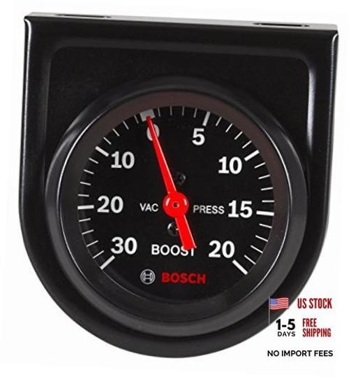 SP0F000050 Style Line 2″ Mechanical Vacuum/Boost Gauge (Black Dial Face,