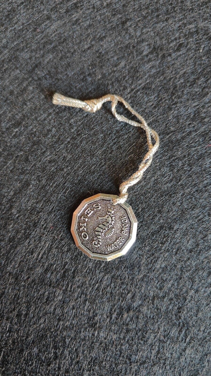 Pair of Vintage Seiko Hang Tags Original 1960s – Seahorse & Dolphin -Water Proof