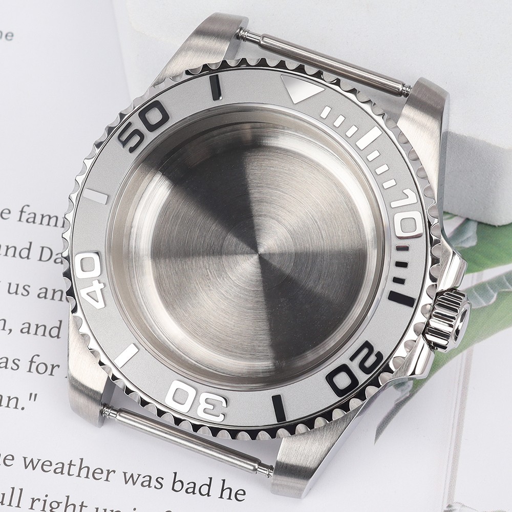 STEEL Silver Watch Cases 40mm Sapphire Oyster 10ATM For Seiko NH35 NH36 Movement
