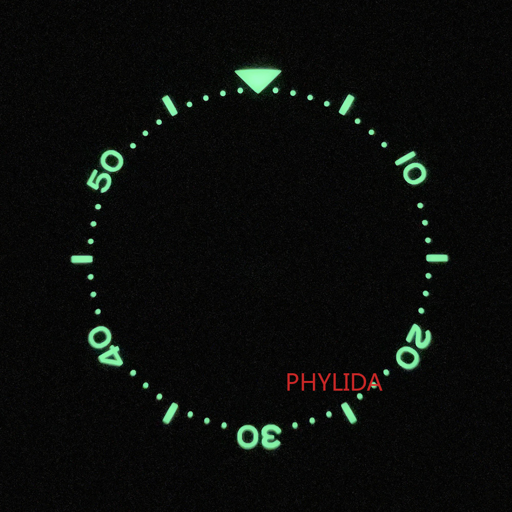 Flat 38mm C3 Lume Ceramic Bezel Insert SKX007 Mod PVD Red with Blue