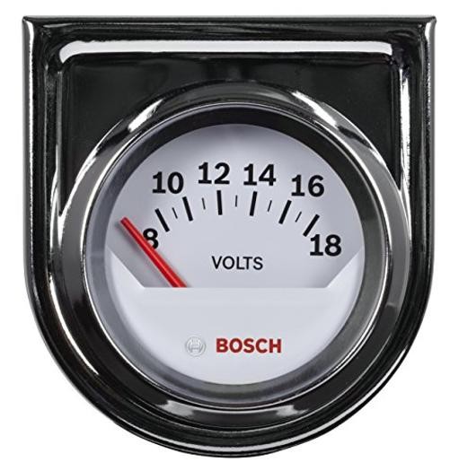 SP0F000043 Style Line 2″ Electrical Voltmeter Gauge (White Dial Face, Chrome