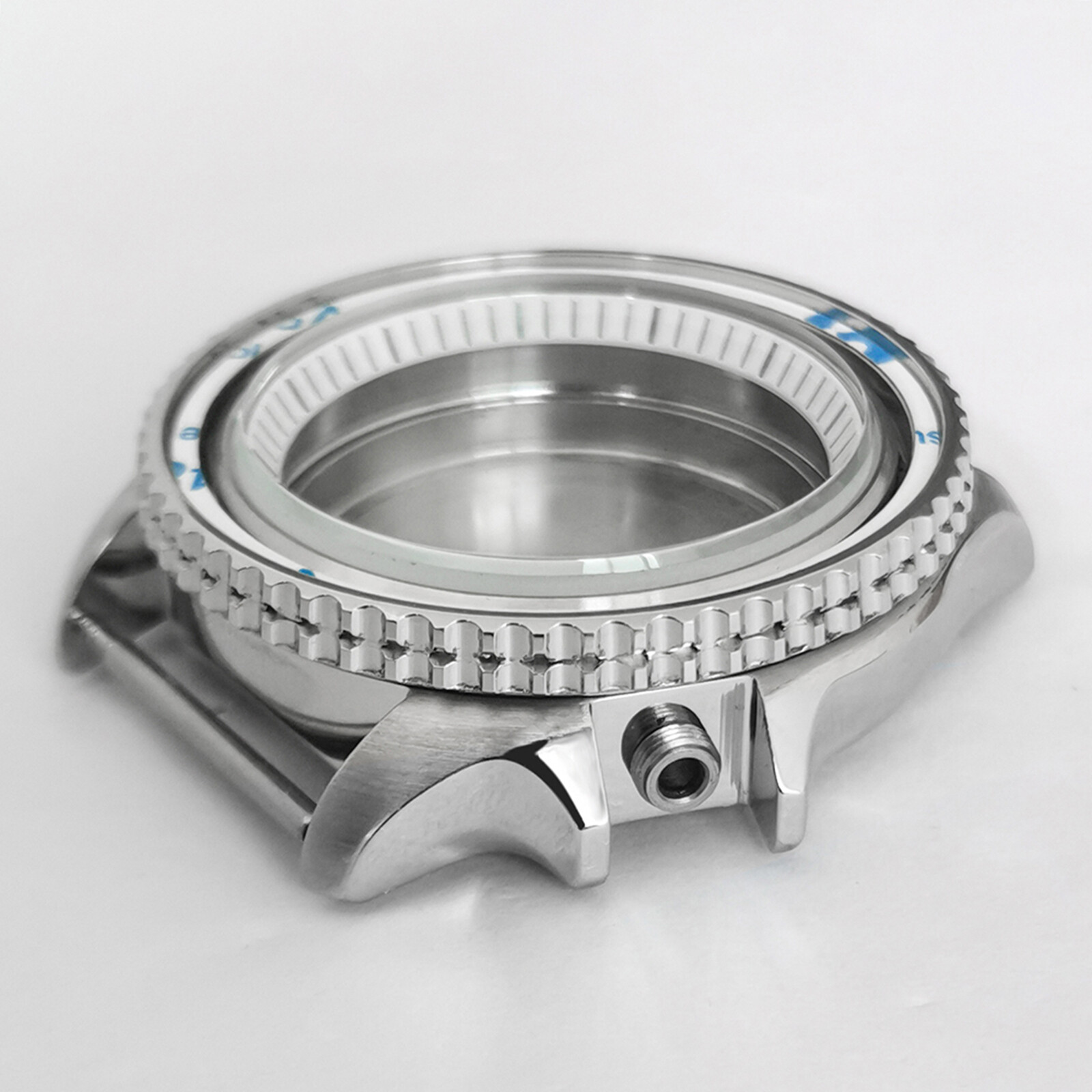 42MM Watch Case White Inner Ring Bezel Case for NH35/NH36/4R Watch Movement Part