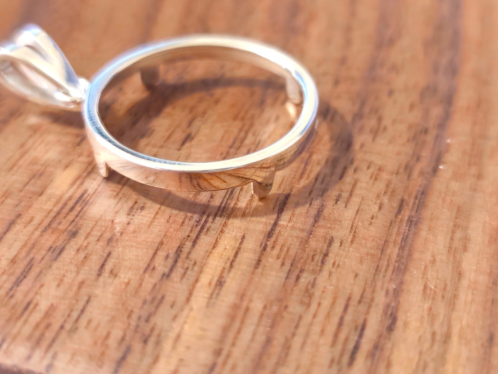 925 Sterling Silver Prong Back Simple Bezel for 22mm Nickel 5 Cent Coins
