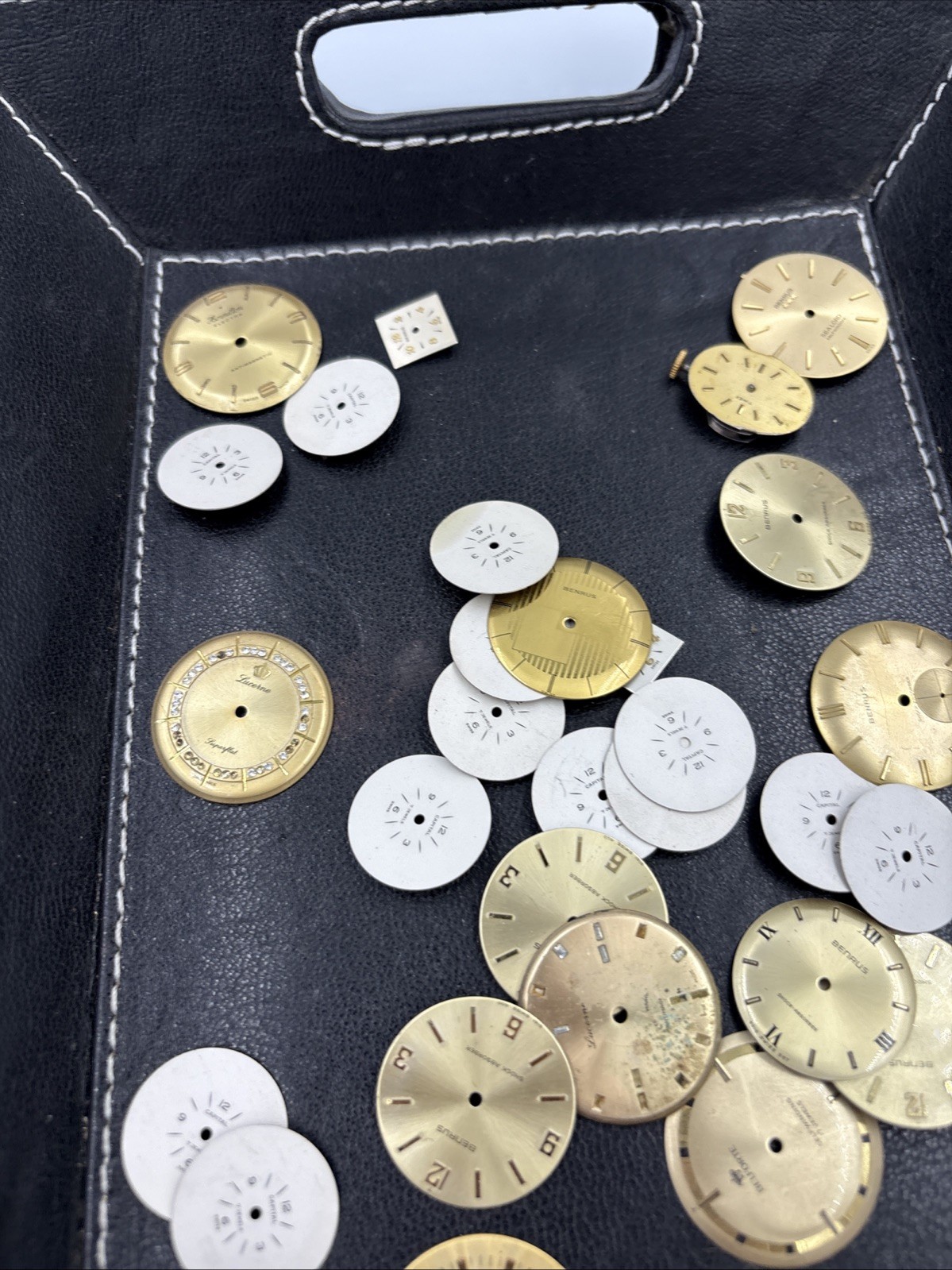 Job Lot of ~55 Vintage Dial Parts Various Makes Brands As Is As Shown